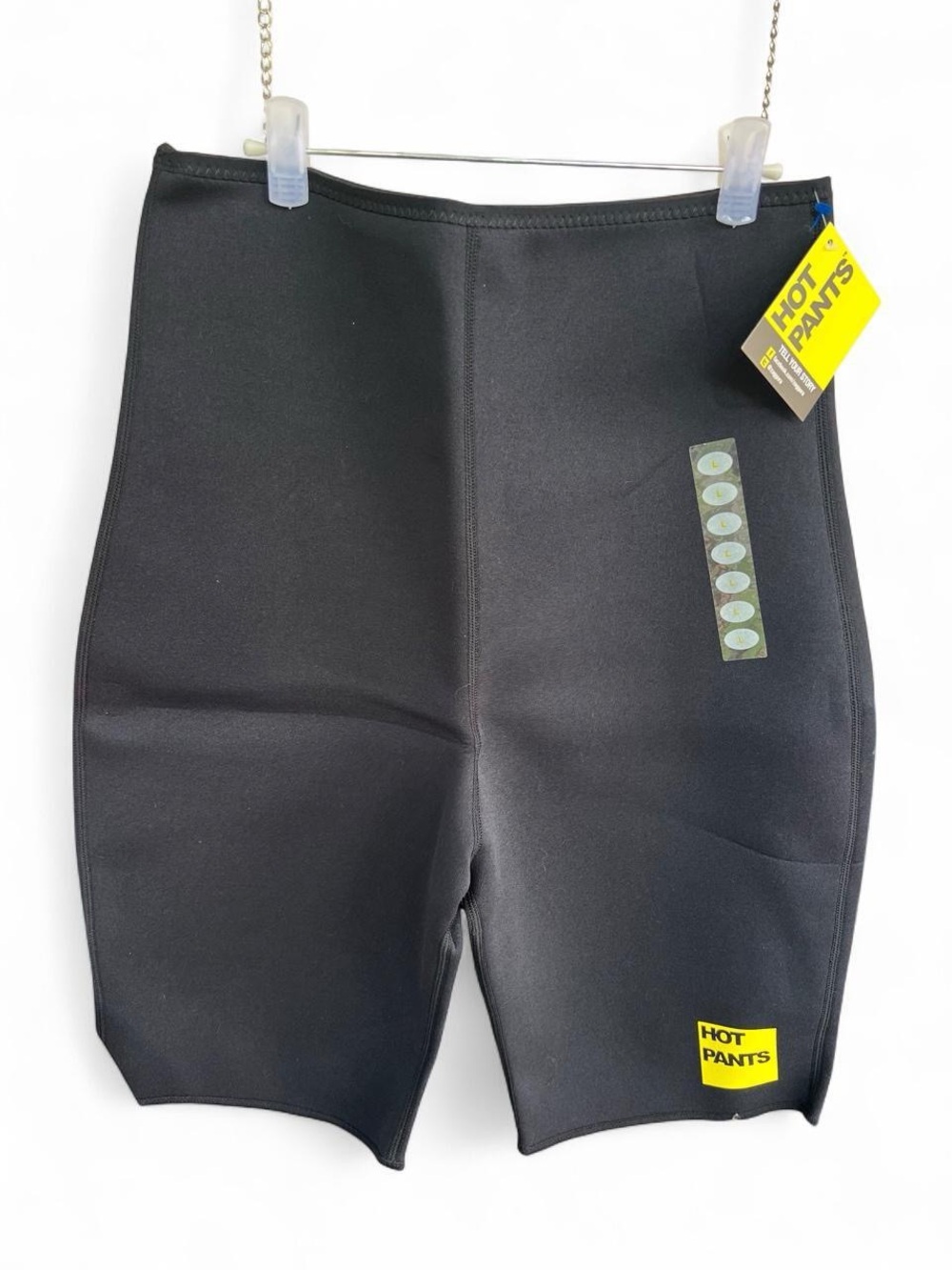 Hot Pants Black Neoprene High Waist Shaping Shorts Sauna Shorts Size L NWT